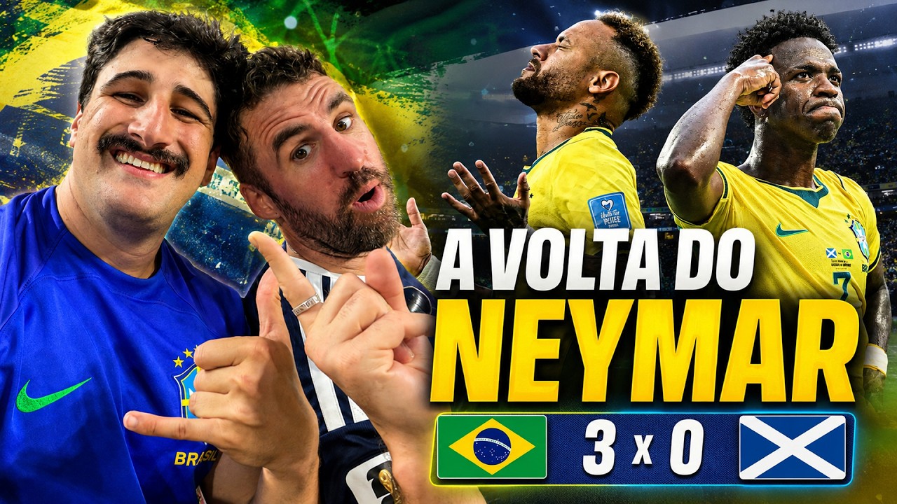 NEYMAR VOLTOU E VINI BAILOU | Brasil 3 x 0 Escócia | Vlog do Braune