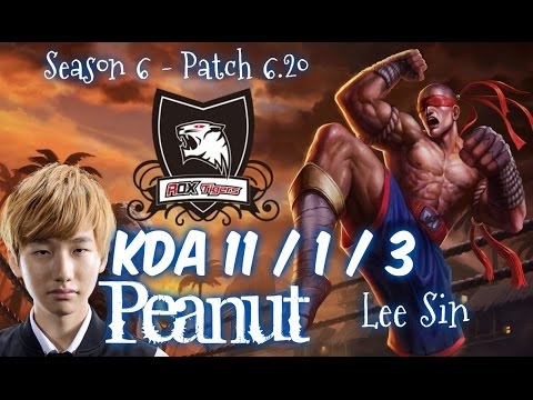 ROX Peanut LEE SIN vs REK'SAI Jungle - Patch 6.20 NA Ranked | League of Legends