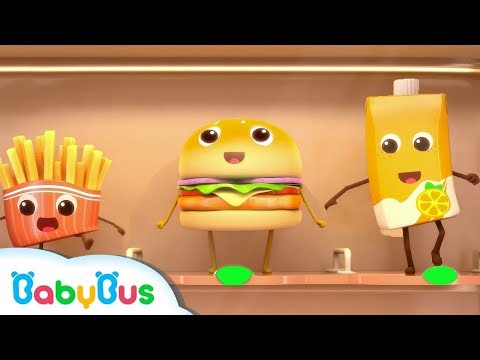 Hamburger And French Fries | Food Song, Color Song | Nursery Rhymes | Kids Songs | BabyBus