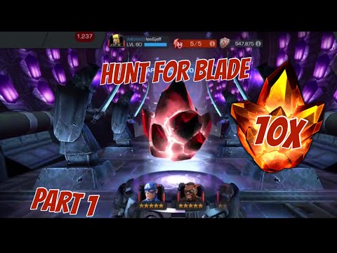 HUNT FOR BLADE 5 STAR CRYSTAL PLUS 10X 4 STAR CRYSTALS! PART 1 (MCOC)