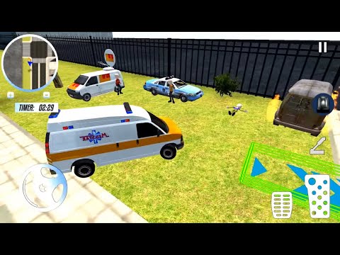 Emergency Ambulance Roof Jumping Games #4 - Van Ambulance Driving - Android Gameplay