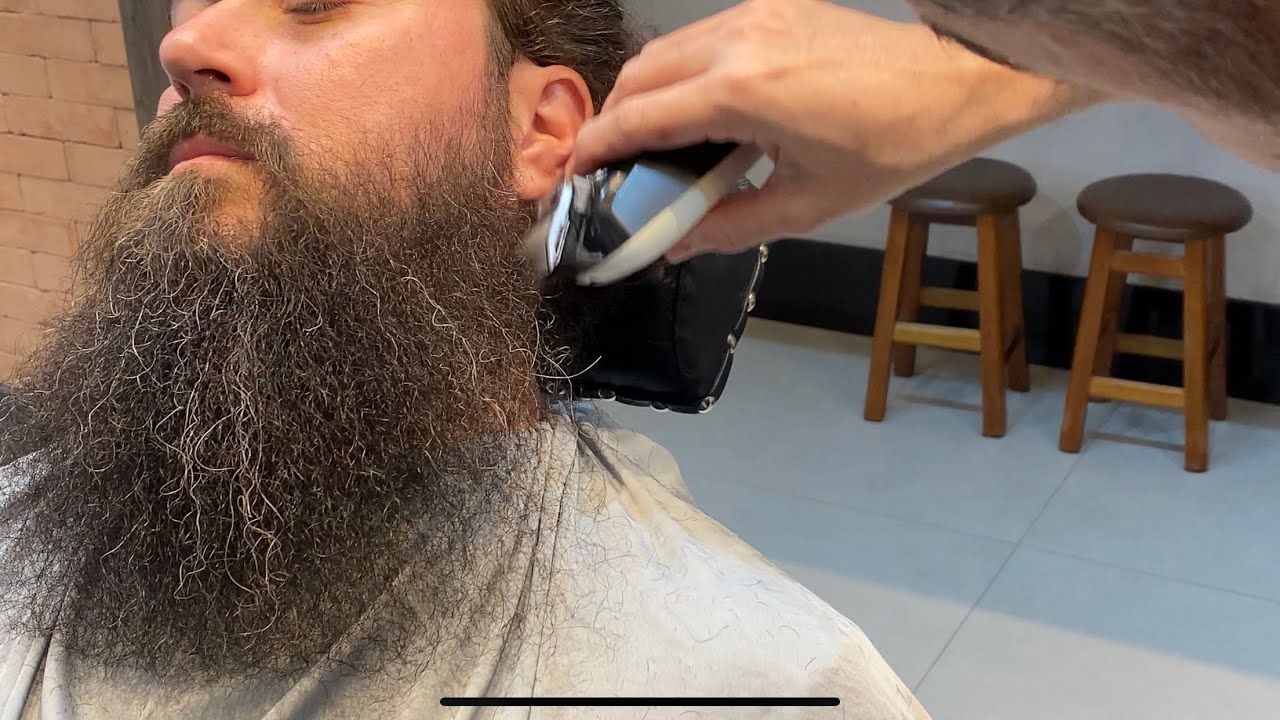 Como aparar barba lenhador bem grande |aprenda a fazer barba