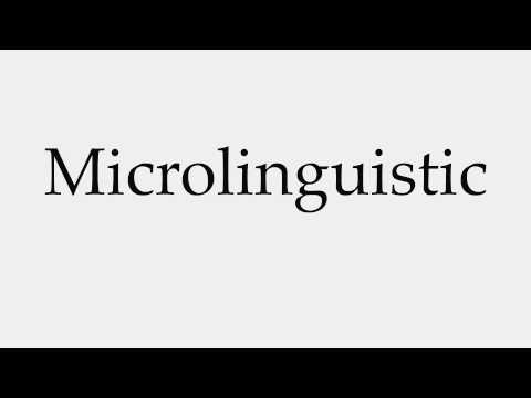 How to Pronounce Microlinguistic
