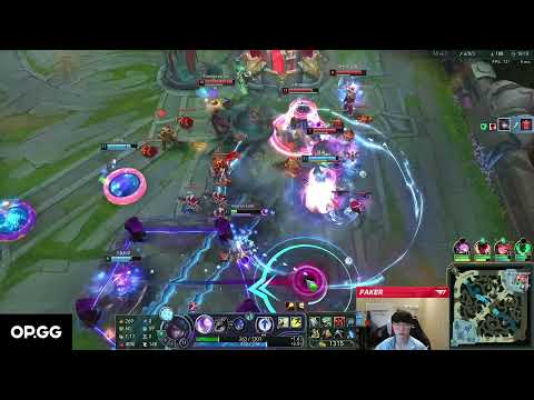 T1 Faker Reacts to GP damage