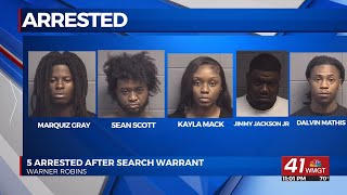 UPDATE: Five arrested after drug bust in Warner Robins