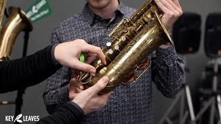Video thumbnail for How to use Key Leaves sax key props on Martin Committee III Alto Sax by Key Leaves