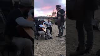 Synyster Gates teaching his brother some gypsy jazz - 04.22.2018