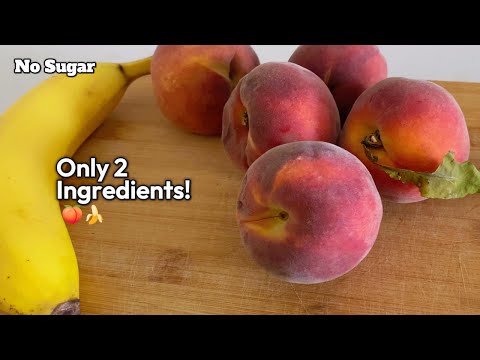 Homemade Peach Ice Cream -Vegan Peach Ice Cream Recipe – 2 Ingredients, No Sugar!