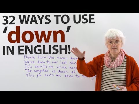 Learn the many uses of ‘DOWN’ in English