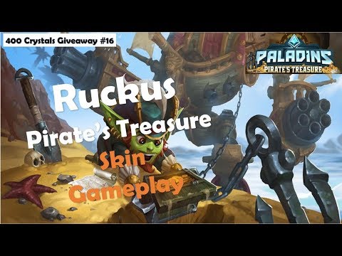 Paladins 2.8 Pirate Treasure PTS - Ruckus New Skin Pirate's Treasure, Voice Gameplay