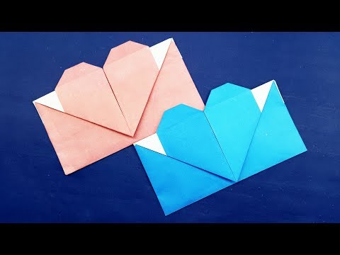 Origami Envelope Heart - Origami Valentine's Day Gift Card Envelope Video