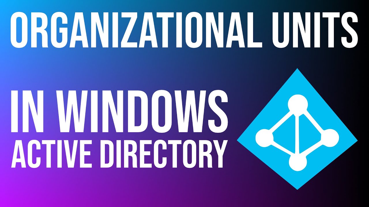 Windows Active Directory Organizational Units explained