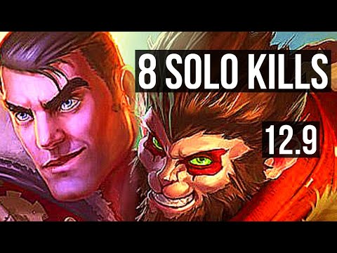 JAYCE vs WUKONG (TOP) | 8 solo kills, 1200+ games, 1.6M mastery | BR Diamond | 12.9