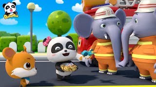 Elephant Fireman Rescue Baby Birds from Fire | Firefighter Rescue Team | BabyBus