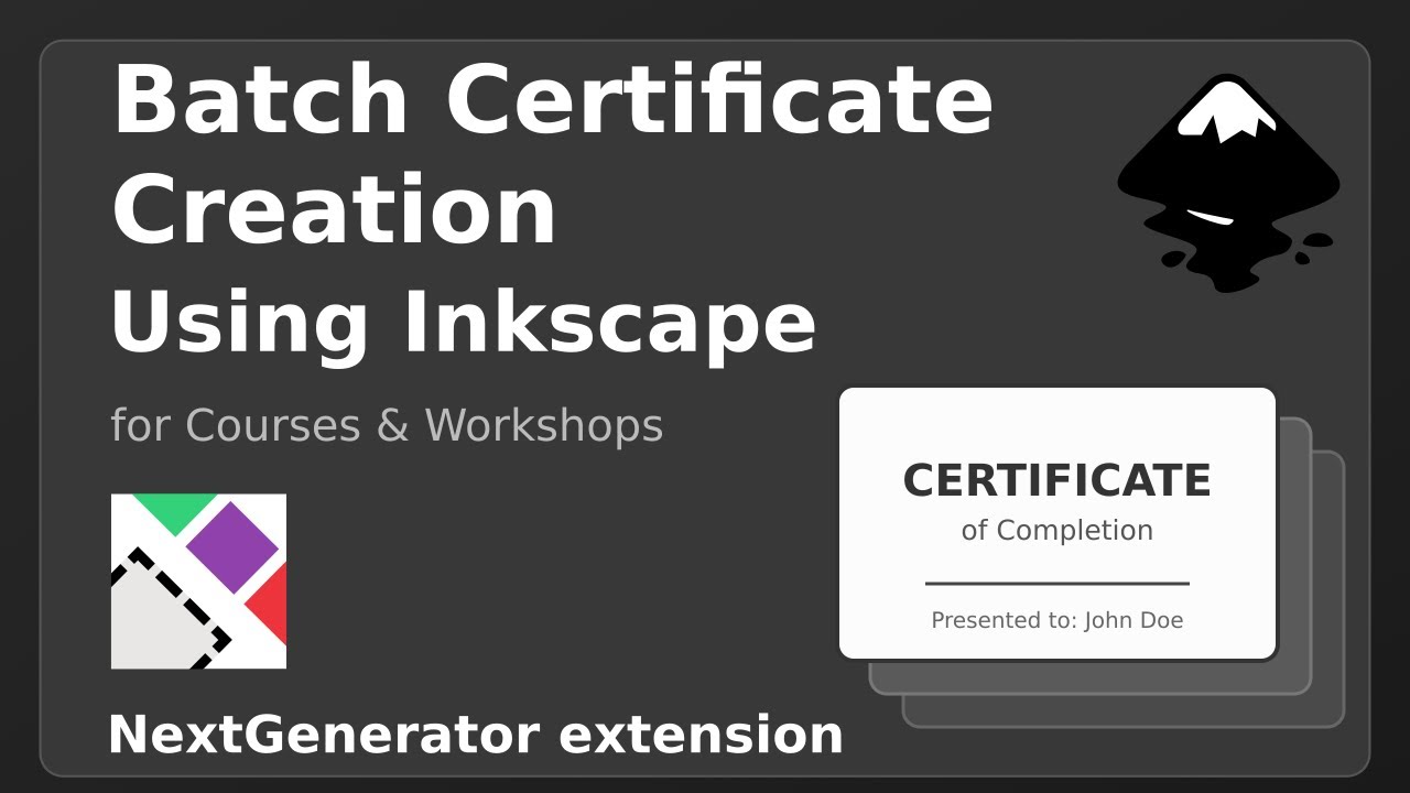 Create Batch Certificate Creation for Courses & Workshops with Inkscape
