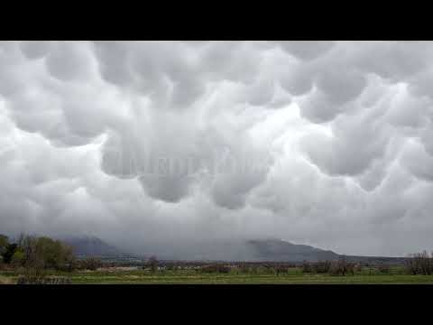 Stock Video - Time lapse of mammatus clouds during rainstorm