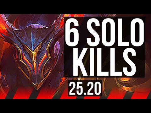 MORDEKAISER vs JAX (TOP) | 6 solo kills | NA Master | 25.20