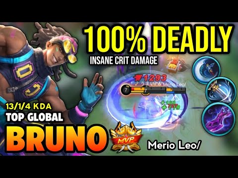 BRUNO BEST BUILD 2023 | TOP GLOBAL BRUNO GAMEPLAY | MOBILE LEGENDS ✓