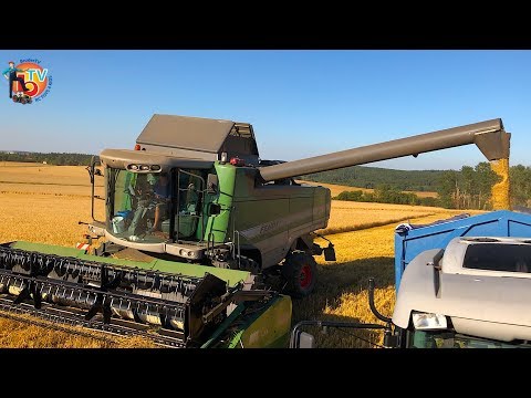 FENDT 6335 COMBINE HARVESTER and TRAKTOR DEUTZ Fahr! ŽNĚ 2019 v plném proudu!!