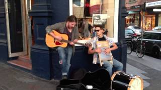 Oscar Henfrey Jack Millar, King St Newtown busking