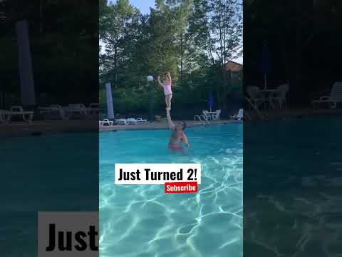 2 Years Old Doing Pool Stunts with Dad!! #amazing @peopleareawesome #shorts