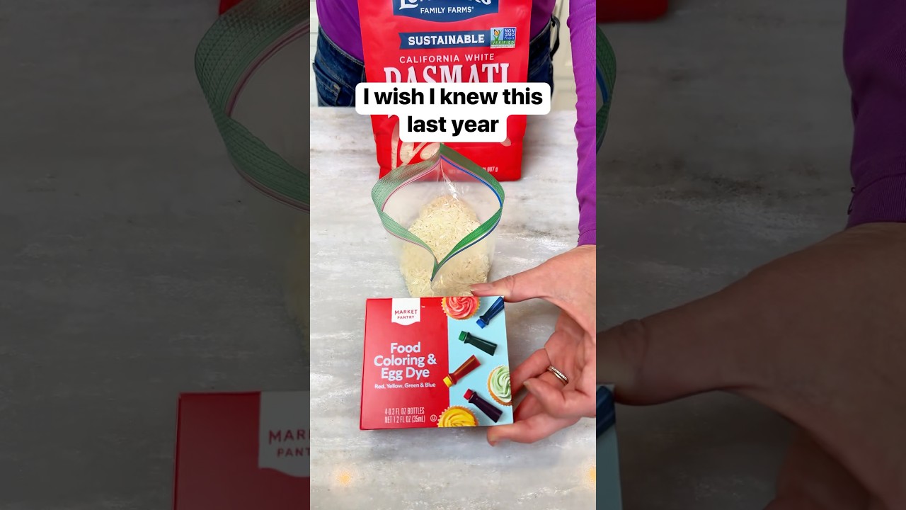 How to dye Easter eggs using rice #eggs #eastereggs #rice #eastercrafts