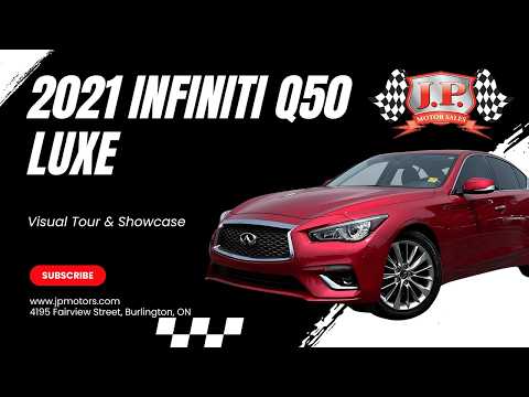 2021 INFINITI Q50 LUXE AWD in Red for sale at JP Motors in Burlington, ON
