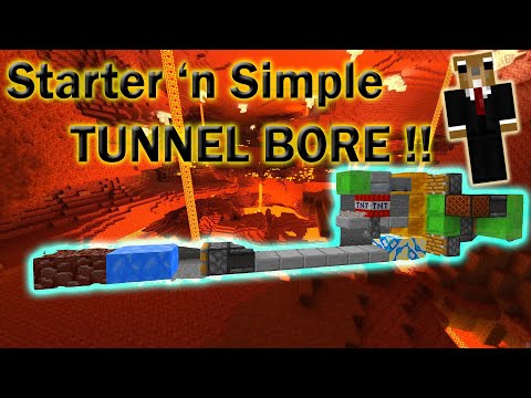 STARTER Tunnel Bore Tutorial !!! [ DIAMOND Machine ](Minecraft 1.16+)
