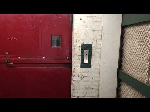 Slow vintage Taylor? continuous-pressure freight elevator - J's car crash warehouse - Cleveland, OH