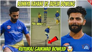 Jadeja Bowling Vs Ajinkya Rahane 🤯 Ruturaj Gaikwad Bowled 🔥 Csk Practice Session 2023