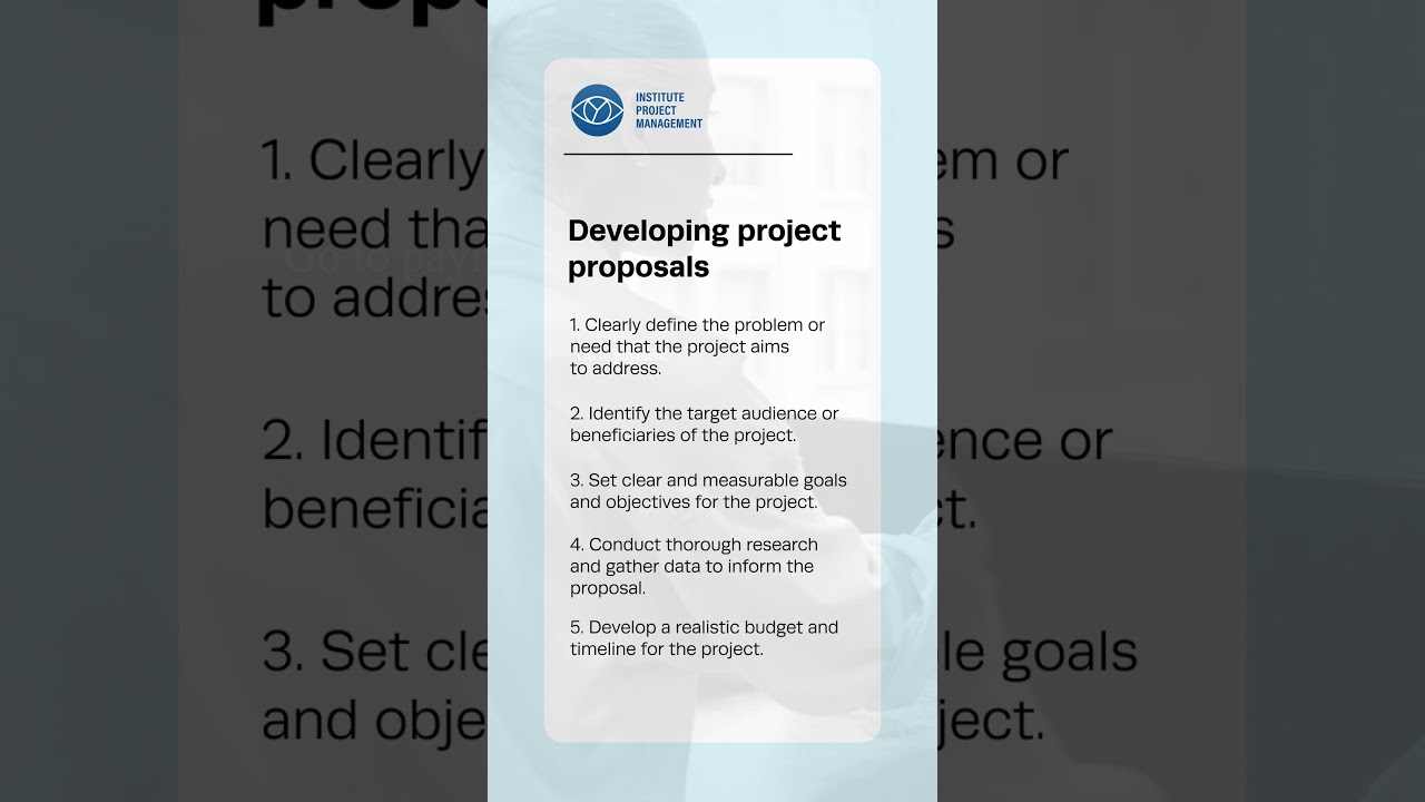 Developing project proposals