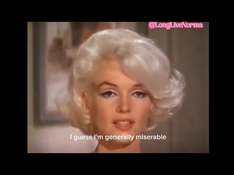 RARE Marilyn Monroe Interview In '1960'. | "I guess I'm generally miserable". 😔💔