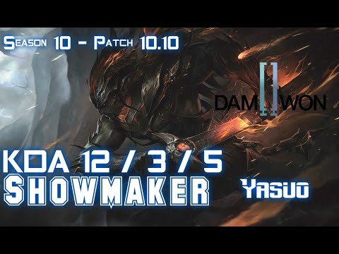 DWG Showmaker YASUO vs SYNDRA Mid - Patch 10.10 KR Ranked
