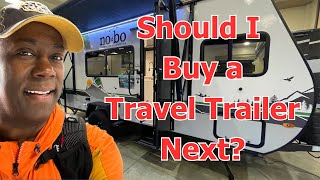checking out travel trailers at the tacoma fall rv show