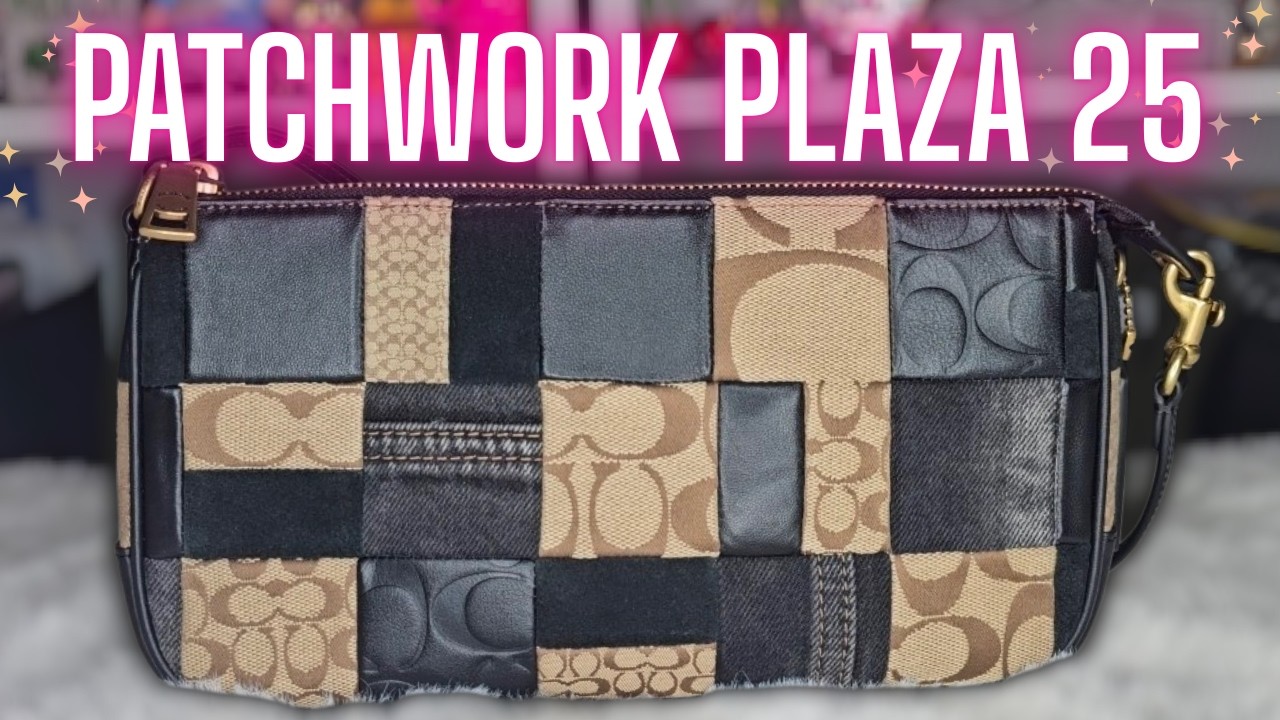 Up Close Look At The Coach Patchwork Plaza 25 & What Fits✨️🖤