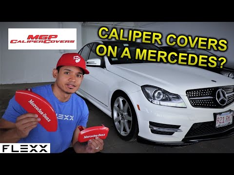 How will these custom Red Caliper Covers look on a Mercedes C300 Sedan?