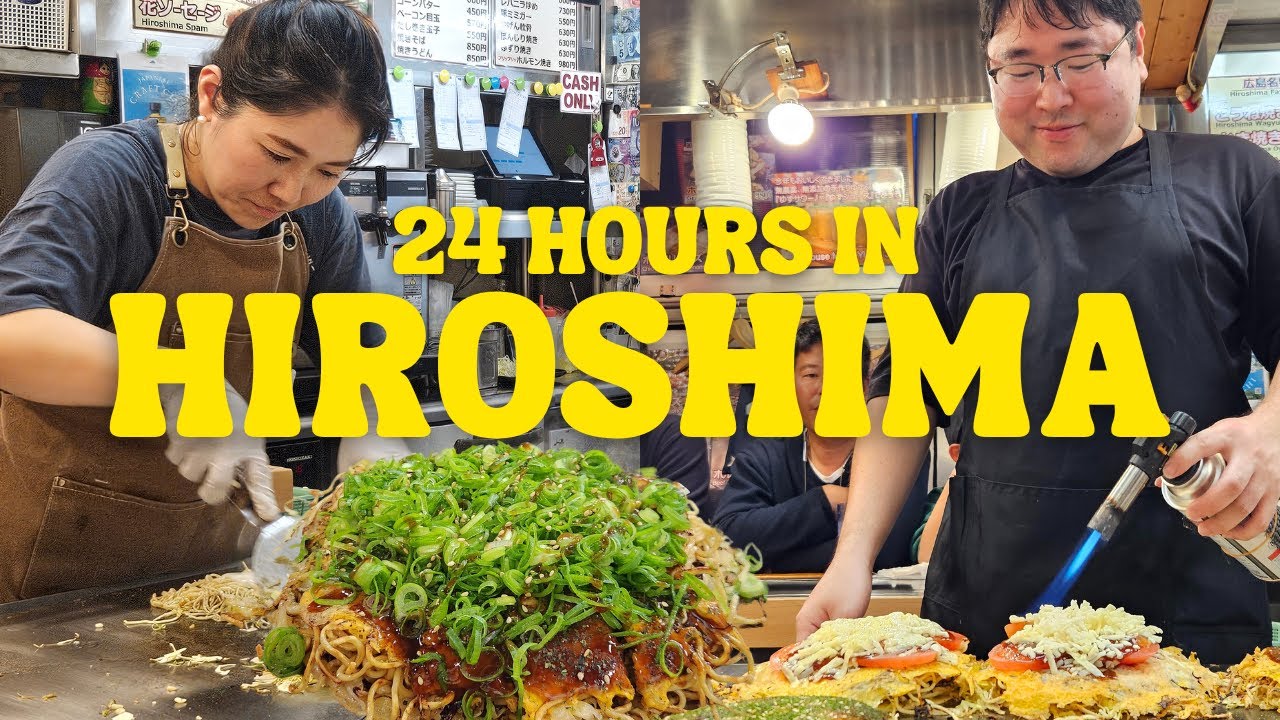 Hiroshima Travel Vlog 2024 🇯🇵 What to Do and Eat in Hiroshima, Best Japanese Okonomiyaki, Japan Vlog