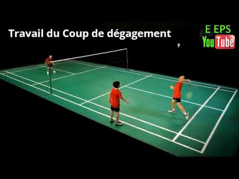 Badminton - Travail du dégagé coup droit  à 3