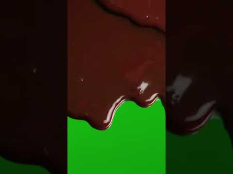 Chocolate syrup covering a green Screen background #greenscreen