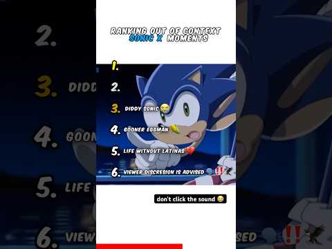 Ranking Sonic X Moments 😭