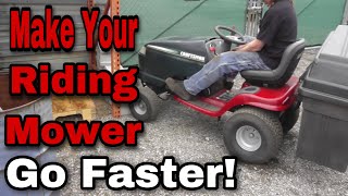 How To Make Your Craftsman Hydrostatic Lawn Mower Go Faster with Taryl