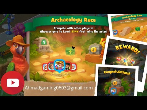 Archeology Race | 2nd Prize | Level 8527 - 8544 | Watch till end | Gardenscapes solution ||