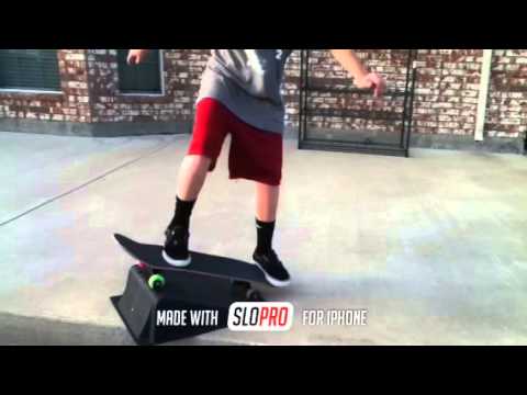 Slo mo skate jump off ramp