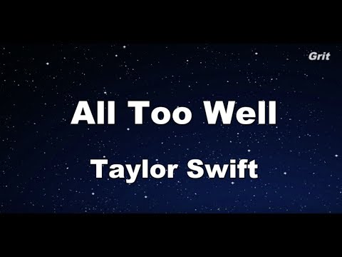 All Too Well - Taylor Swift Karaoke【No Guide Melody】