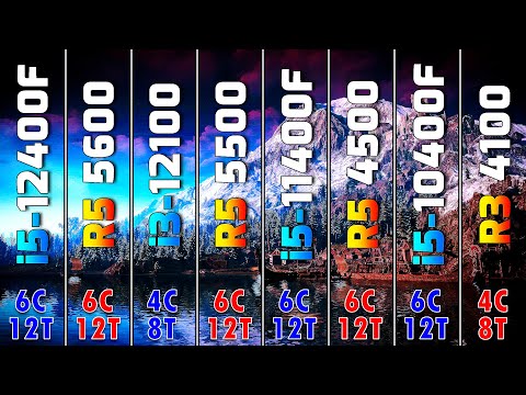 i5 12400F vs R5 5600 vs i3 12100 vs R5 5500 vs i5 11400F vs R5 4500 vs i5 10400F vs R3 4100
