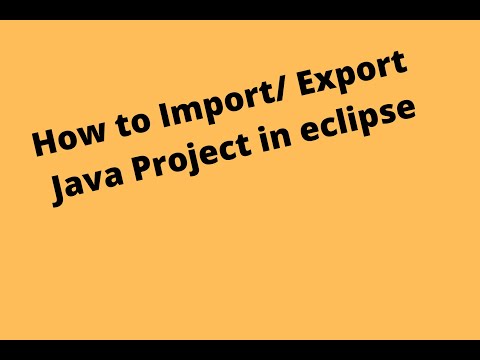 How To Import Export Java Project In Eclipse Java Tutorials Sdet Automation Testing Guide