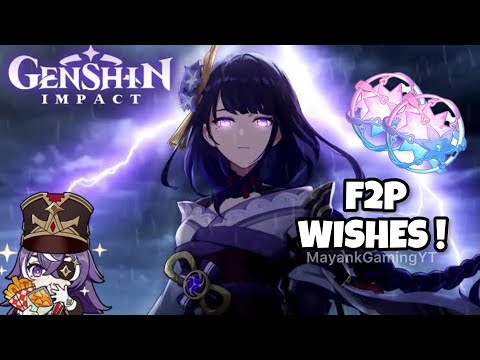 THE LUCKIEST RAIDEN SHOGUN F2P PULLS YOU WILL EVER SEE • #raidenshogun #genshinimpact