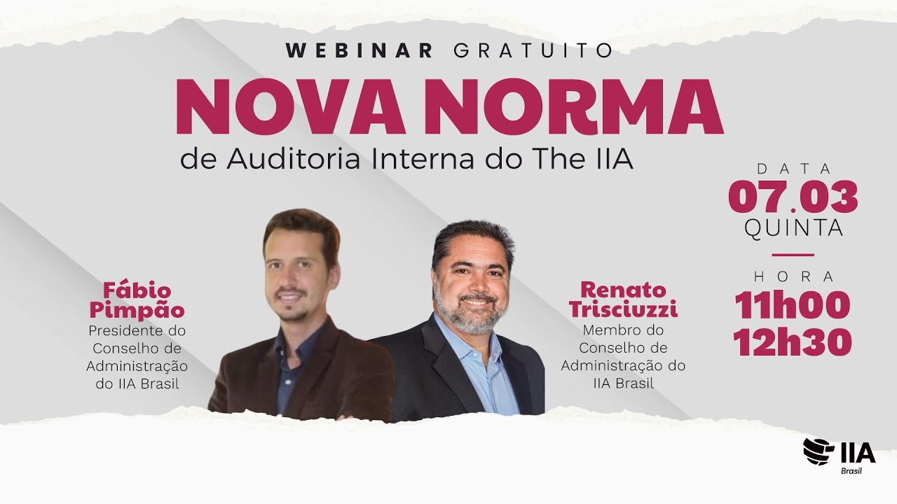 WEBINAR - Nova Norma de Auditoria Interna do The IIA