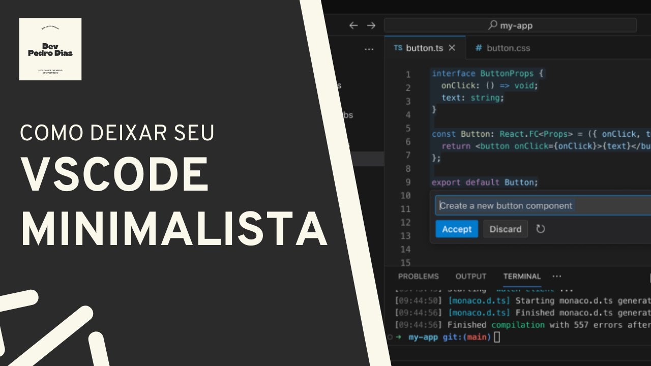 COMO DEIXAR O VSCODE MINIMALISTA #vscode #desenvolvedor