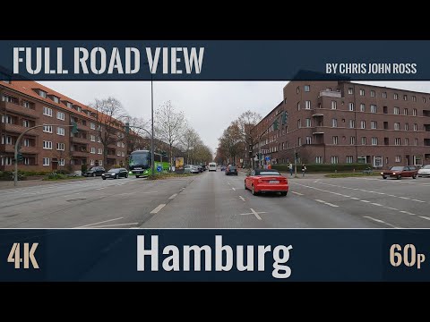 Hamburg, Germany: Hamm, Horn - Sievekingdamm, Sievekingsallee, Hermannstal, Kattensteert - 4K (60p)